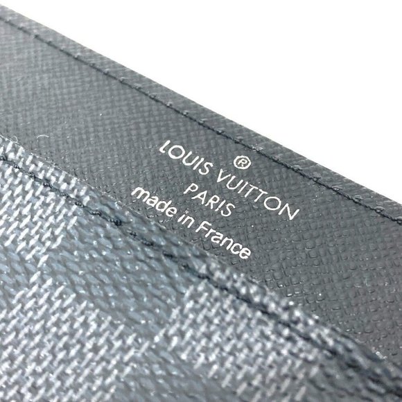 Authentic LOUIS VUITTON DamierGraphite Fashion Accessories Card Case Black - Picture 7 of 10
